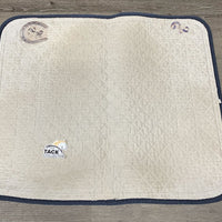 Quilt Baby Pad *gc, cotton top added, stained, mnr hair, mnr torn puckered binding, faded, bleach spot, faded