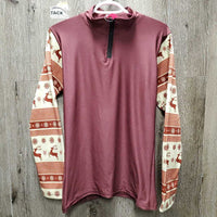 LS Shirt, 1/4 Zip Up "Reindeer" Sleeves *like new
