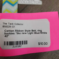 Cotton Ribbon Style Belt, ring buckles *like new
