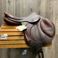 17 MW *5" Antares Monoflap Saddle, CWD Red Cover, Calfskin, Foam Panels, Flaps: 13"w x 12"l Serial # CT 2A 13 L 170033 RAC+10 RAR +15
