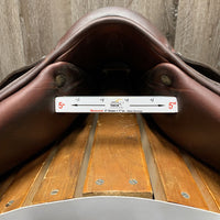 17 MW *5" Antares Monoflap Saddle, CWD Red Cover, Calfskin, Foam Panels, Flaps: 13"w x 12"l Serial # CT 2A 13 L 170033 RAC+10 RAR +15