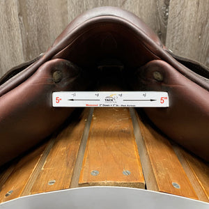 17 MW *5" Antares Monoflap Saddle, CWD Red Cover, Calfskin, Foam Panels, Flaps: 13"w x 12"l Serial # CT 2A 13 L 170033 RAC+10 RAR +15