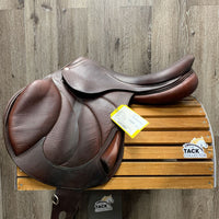 17 MW *5" Antares Monoflap Saddle, CWD Red Cover, Calfskin, Foam Panels, Flaps: 13"w x 12"l Serial # CT 2A 13 L 170033 RAC+10 RAR +15
