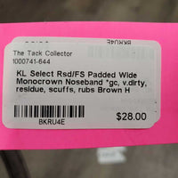 Rsd/FS Padded Wide Monocrown Noseband *gc, v.dirty, residue, scuffs, rubs
