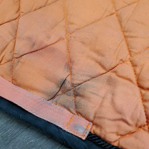 Quilt Jumper Saddle Pad, piping *gc, clean, faded, puckered, stains