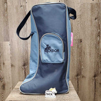 MENS Pr Dressage Boots, Zips, Blue Picador Boot Bag *gc, rubs, scuffs, scratches, dirt, scrapes
