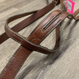 Flat Running Martingale *vgc, dry, stiff, older, rubs, tight keeper, scraped edges