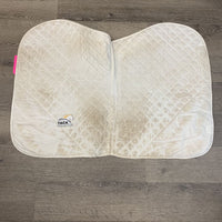 Quilt Jumper Pad *fair, older, clean, stains, dingy, holey edges, puckers, threads, unstitched
