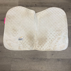 Quilt Jumper Pad *fair, older, clean, stains, dingy, holey edges, puckers, threads, unstitched