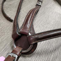 Rsd Breastplate, Running Martingale Attachment *vgc, clean, rubs, stiff, dry, xholes, mnr dirt?residue & scraped edges
