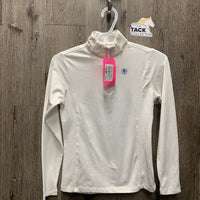 JUNIORS LS Polo Show Shirt, 1/4 Zip Up *like new
