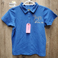 JUNIORS SS Polo Shirt, 1/4 Button Up *vgc, mnr edge rubs/fading
