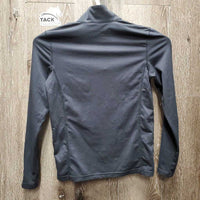 JUNIORS LS Shirt, 1/4 Zip Up *gc, older, seam rubs, mnr loose threads, faded?
