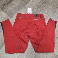 JUNIORS Full Seat Sticky Breeches *gc, faded, pills, rubs, thin seams, stains, older, stretched seat
