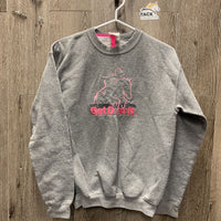 JUNIORS Hvy Sweatshirt "Get Over It" *vgc, pilly
