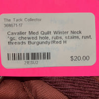 Med Quilt Winter Neck *gc, chewed hole, rubs, stains, rust, threads
