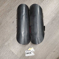 Pr Closed Neoprene Boots, velcro *gc, dirty, film, thick residue, frayed edges, threads, rubs, older

