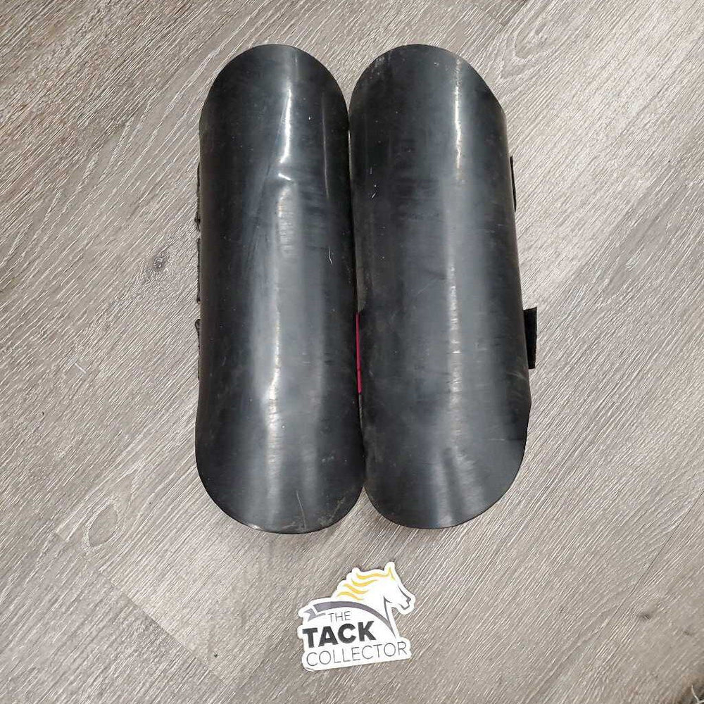 Pr Closed Neoprene Boots, velcro *gc, dirty, film, thick residue, frayed edges, threads, rubs, older