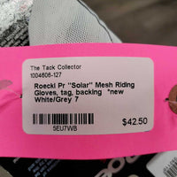 Pr "Solar" Mesh Riding Gloves, tag, backing *new
