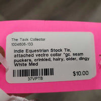 Stock Tie, attached veclro collar *gc. seam puckers, crinkled, hairy, older, dingy
