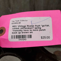 Vintage Riveter Puch *gc/fair, rusted, stiffbroken? spring *manually have to move punch back up
