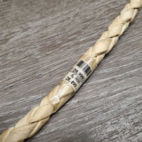 Braided Soft Rawhide Over Under Whip, handle *vgc, v.mnr dirt, stains, bent, new sticker
