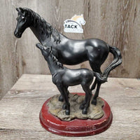 Mare & Foal Statue *gc, dusty, edge rubs, scrapes, chipped ears & eye
