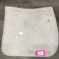 Quilt Dressage Saddle Pad *gc/fair, clean, v.stained, dingy, pilly, cut tabs, older