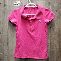 SS Polo Shirt, 1/4 Button Up *vgc, mnr faded edges
