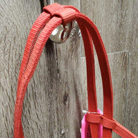 STiff Thick Nylon Headstall, Rubber Reins *gc, older, stains, dirt, Reins: cracked, v.stiff, stains