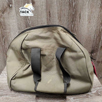 Padded Helmet Bag, Zipper Top *gc, dirty, v.stained, faded, rubbed/thin edges & snags
