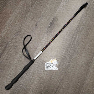 Ribbon Wrapped Riding Crop - Whip, handle *vgc, mnr dirt & rubs, marker