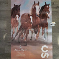 Calgary Stampede Poster 2016 "Stampede Herd" by Michelle Grant *gc, bent corners & edges
