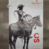 Calgary Stampede Poster 2013 "B&W Cowboy" *gc, bent corners & edges
