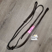 Flat Leather Standing Martingale, stopper *vgc, mnr dirt, splits?crackles, creases & scraped edges
