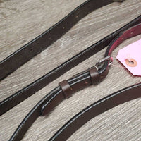 Flat Leather Standing Martingale, stopper *vgc, mnr dirt, splits?crackles, creases & scraped edges
