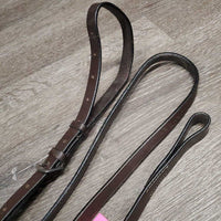 Flat Leather Standing Martingale, stopper *vgc, mnr dirt, splits?crackles, creases & scraped edges
