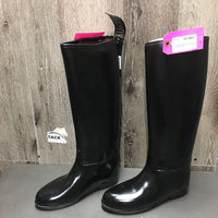 Pr Lined Rubber Boots, box, tags *new
