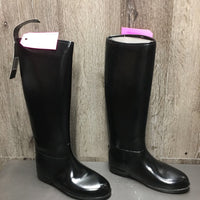 Pr Lined Rubber Boots, box, tags *new
