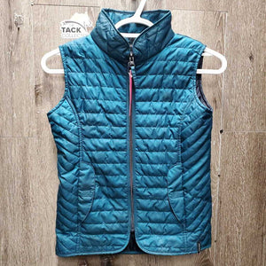 JUNIORS Quilt Vest, Zipper *gc, mnr dirt, stains