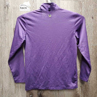 JUNIORS LS Light Mesh Sun Shirt, 1/4 Zip, "Rebecca Farms" *xc
