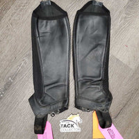 JUNIORS Pr Mesh Half Chaps *gc, dirty, rubs, top edge: tubs & pills
