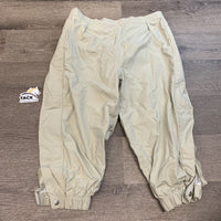 Rain Pants,snap sides *gc, stains, discolored seat & legs, wpf, dingy
