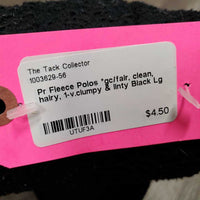 Pr Fleece Polos *gc/fair, clean, hairy, 1-v.clumpy & linty
