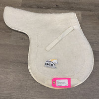 Fitted Fleece Cotton Weave Hunter Saddle Pad *gc, pillv, v.clumpy, older, rubs
