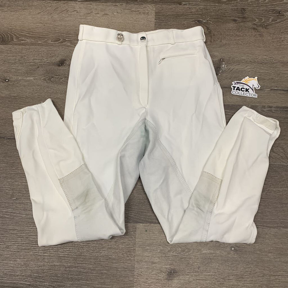 Full Seat Breeches *gc, pilly/linty lining, mnr threads, stained seat & legs, seam puckers, older