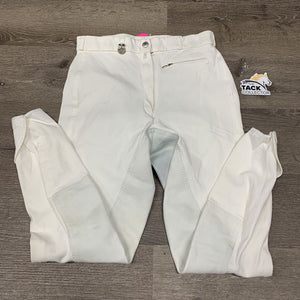 Full Seat Breeches *gc, pilly/linty lining, mnr threads, stained seat & legs, seam puckers, older