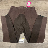 Full Seat Breeches *gc, faded, seam puckers, threads, older, unsticthed zip, pilly waist
