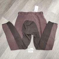 Full Seat Breeches *gc, faded, seam puckers, threads, older, unsticthed zip, pilly waist