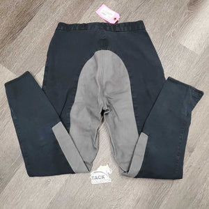 Full Seat Breeches *gc, faded, seam puckers, undone seat seams, older
